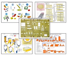 Плакаты ПРОФТЕХ "Сырье и материалы хлебопекарного производства" (20 пл, винил, 70х100) - fgospostavki.ru - Тула