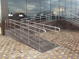 Перила для входной группы с двойным поручнем - fgospostavki.ru - Тула