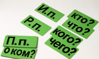 Набор магнитных карточек "Падежи" (фон зелёный) - fgospostavki.ru - Тула