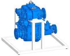 Учебное оборудование «Раздаточная коробка с коробкой отбора мощности в разрезе грузового автомобиля КамАЗ» - fgospostavki.ru - Тула