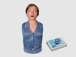 Тренажер-манекен взрослой пострадавшей женщины "Ирина" (голова, торс) для отработки приемов сердечно-легочной реанимации - fgospostavki.ru - Тула