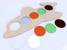 Тактильные разноцветные дощечки «Самолетик» - fgospostavki.ru - Тула