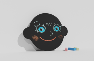 Фигурная грифельная меловая доска на тему эмоций - fgospostavki.ru - Тула