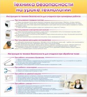 Стенд "Техника безопасности на уроке технологии" - fgospostavki.ru - Тула