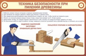 Стенд "Техника безопасности при пилении древесины" - fgospostavki.ru - Тула