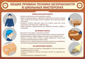 Стенд "Общие правила техники безопасности в школьных мастерских" - fgospostavki.ru - Тула